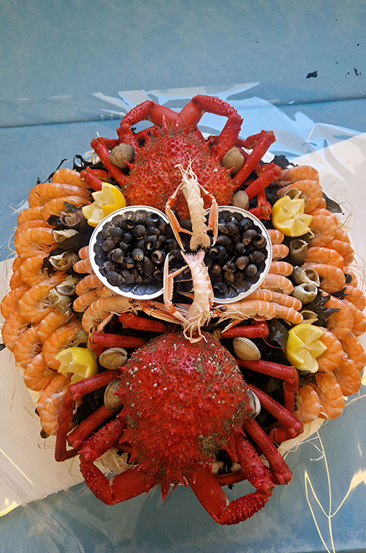 Plateaux de fruits de mer à Loctudy